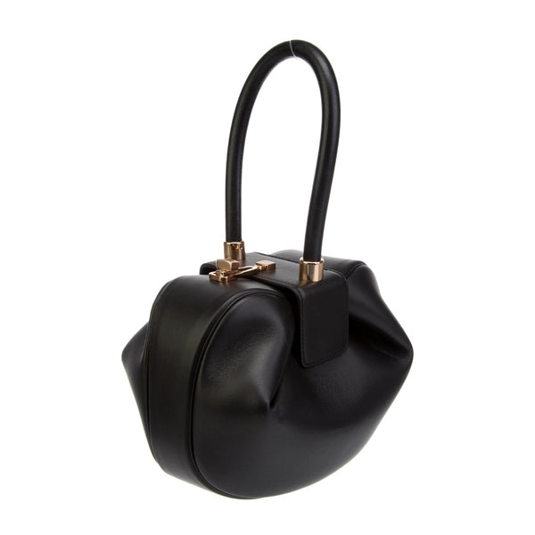 Leather Handbags Fashion Dumplings Handbag Black